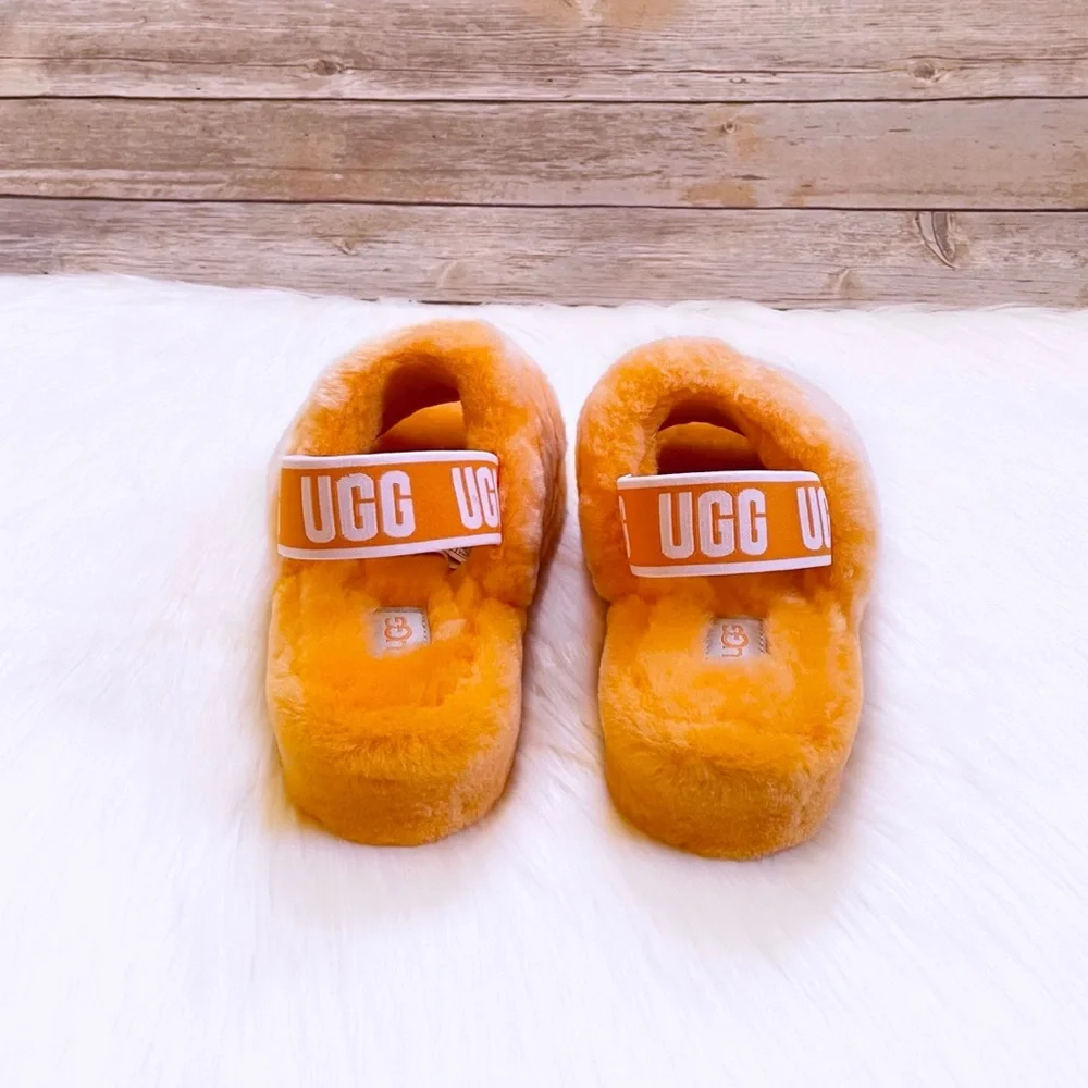 UGG Fluff Yeah Slide Poppy In California Poppy - Picture 4 of 8